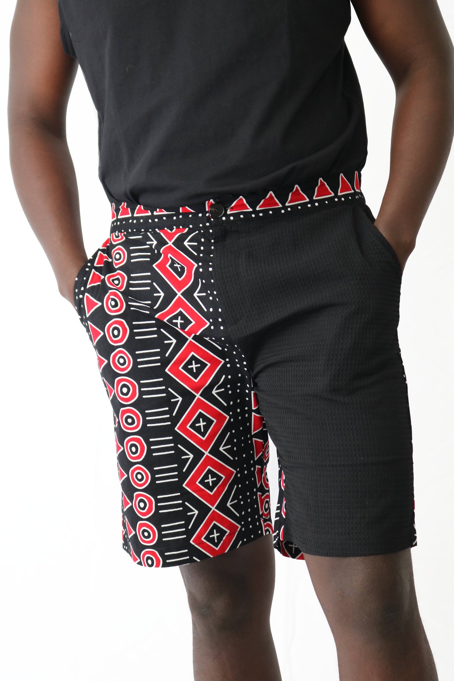 Male African Shorts with Zipper