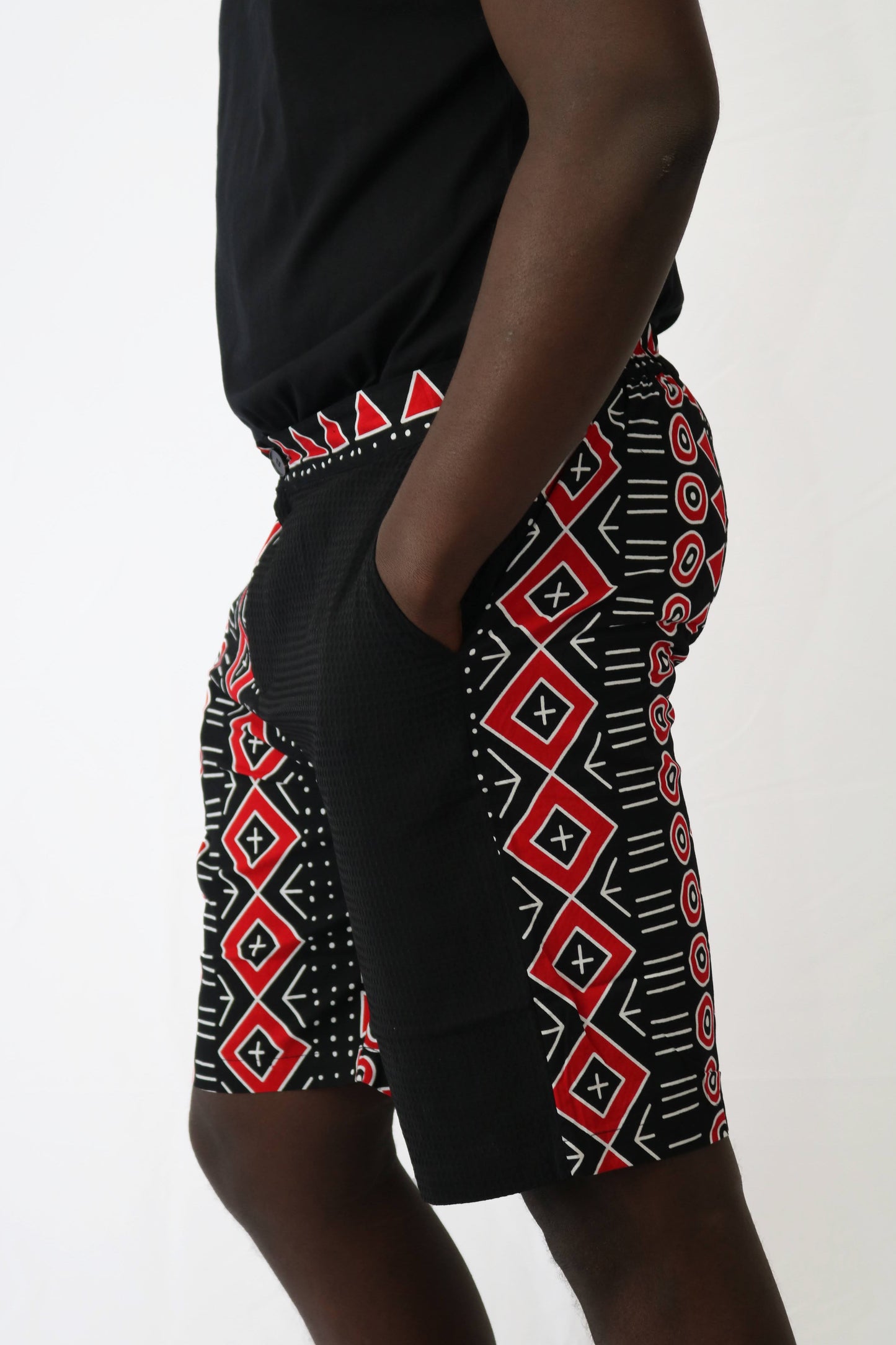 Male African Shorts with Zipper